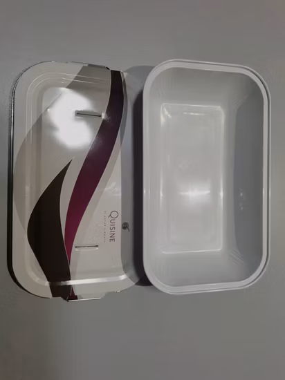 Confezione per alimenti per aereo Scatola per pranzo in alluminio per compagnia aerea Scatola in alluminio per compagnia aerea